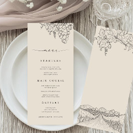 Menu Cardápio de Casamento Rústico da Vinícola Napa Val