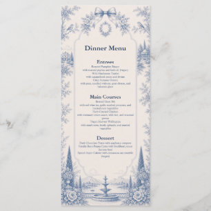 Menu Cardápio de Casamento Toile de Jouy Venue Story
