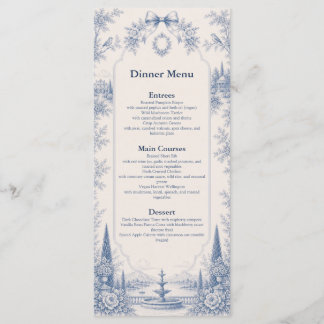 Menu Cardápio de Casamento Toile de Jouy Venue Story