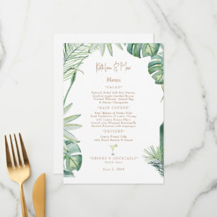Menu Cardápio de Casamento Tropical