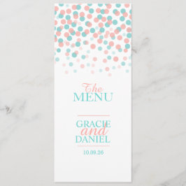 Menu Cardápio de casamento verde-verde-cor-de-laranja-C