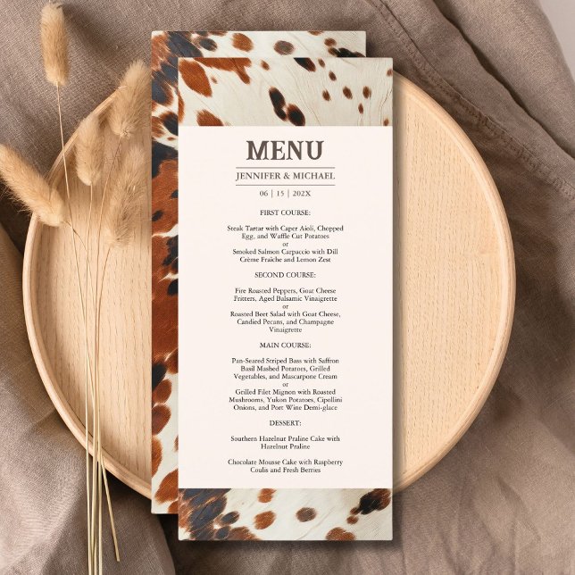 Menu Cardápio de Casamento Western (Criador carregado)