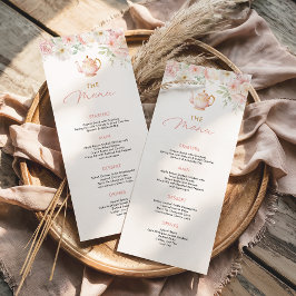 Menu Cardápio de Comida para Chá de Noiva