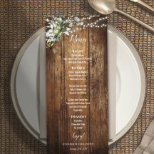 Cardápio de Eucalipto para Casamento Rústico