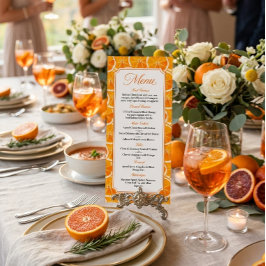 Menu Cardápio de Festa Citrus Aperol Spritz