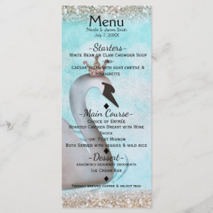 Menu Cardápio de Festa da Princesa Cisne com Brilho Dou