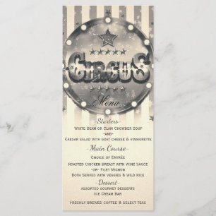 Menu Cardápio de Festa Personalizado Listras Listrado C