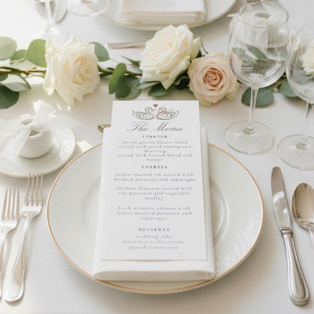 Menu Cardápio de Jantar com Roteiro de Amor Romântico d (Criador carregado)