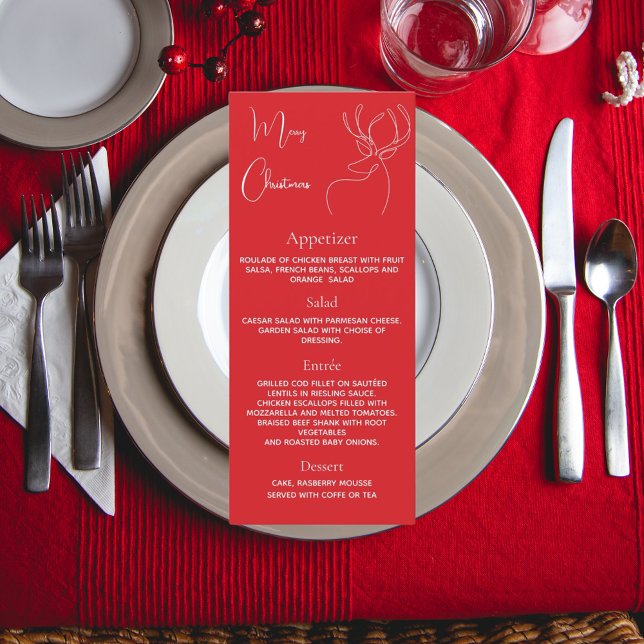 Menu cardápio de jantar da festa de Natal do renascer v (Criador carregado)