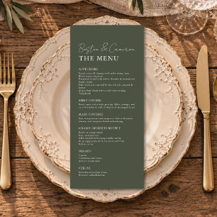 Menu Cardápio de Jantar de Casamento Italiano Moderno V