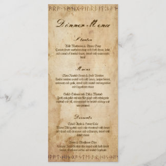Menu Cardápio de Jantar de Casamento Nórdico Viking