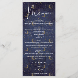 Menu Cardápio de Jantar de Noiva com Letra Mística Cele