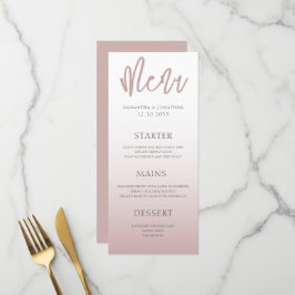 Menu Cardápio de Jantar de Noiva Moderno Simples em Our