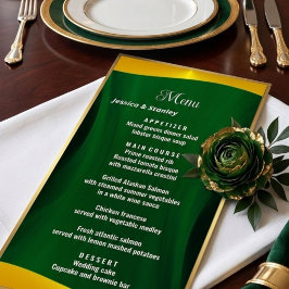 Menu Cardápio de Jantar de Noiva Simples e Elegante em 
