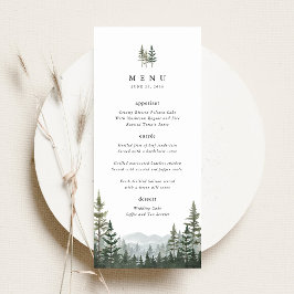 Menu Cardápio de Jantar de Recepção de Casamento de Flo