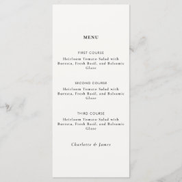Menu Cardápio de Jantar Minimalista Moderno Preto e Bra