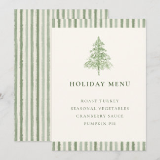 Menu Cardápio de Natal de Árvore de Natal Sempre Verde 