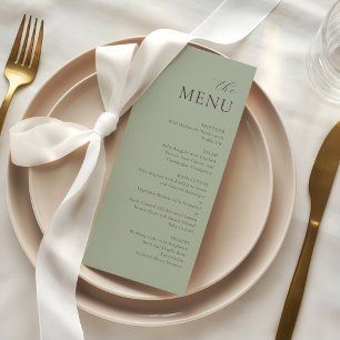Menu Cardápio de Noiva Elegante com Ameixa Jade Moderna
