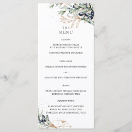 Menu Cardápio de Noiva Elegante Olive Grove Greenery Go