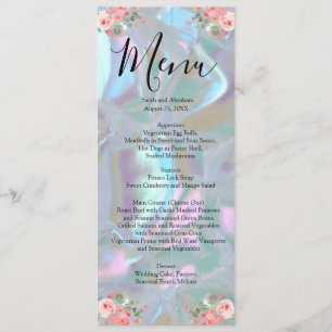 Menu Cardápio de Noiva Falsa de Pérola Casamento