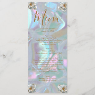 Menu Cardápio de Noiva Falsa de Pérola Casamento