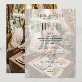 Menu Cardápio de Recepção de Casamento com Fotos Modern