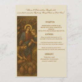 Menu Cardápio de Recepção de Casamento Cristão