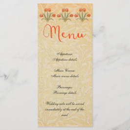 Menu Cardápio de Recepção de Casamento Vintage