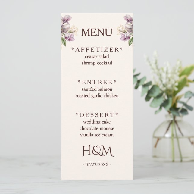 Menu Cardápio de Restaurante (Em pé/Frente)
