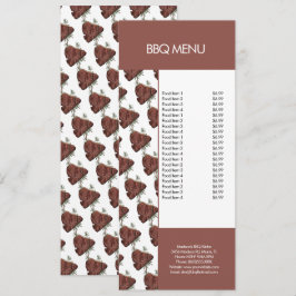 Menu Cardápio de Restaurante de Bife na Grelha BBQ Mode