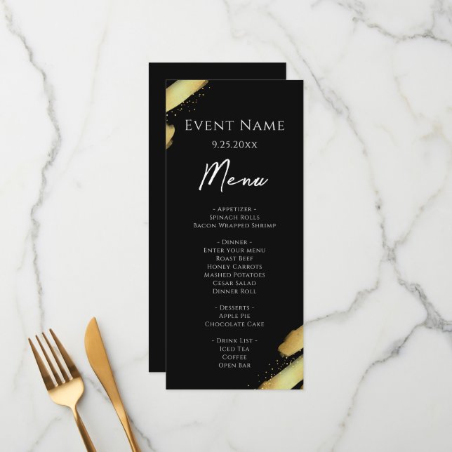 Menu Cardápio do Evento Ouro Preto (Frente/Verso In Situ)