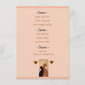 Menu Cardápio do Jantar de Ensaios de Casamento Bound b