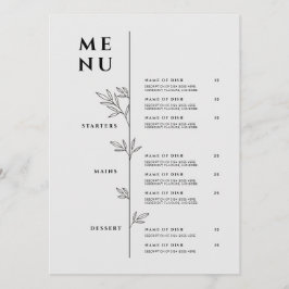Menu Cardápio Elegante - Cardápio de Restaurante Minima