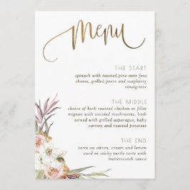 Menu Cardápio Elegante/Placa de Identificação Folhas de