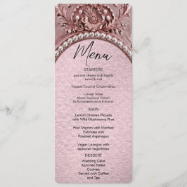 Menu Cardápio Floral Flor de Rosa