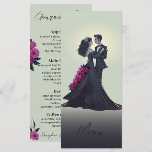 Menu Cardápio Gourmet Elegante para Amantes do Gótico R