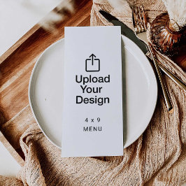 Menu Cardápio Impresso 10cm x 23cm