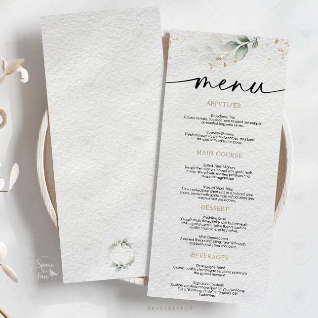 Menu Cardápio Minimalista de Flores para Casamento (Wedding floral minimalist menu, modern wedding menu, elegant wedding stationery, floral wedding deco)