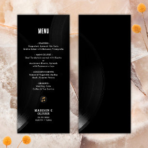 Menu Cardápio Personalizável de Casamento em Vinil Pret