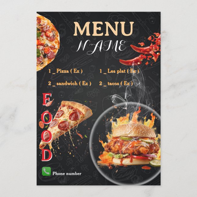 Menu Cardápio Pizzeria design 2026 (Frente)
