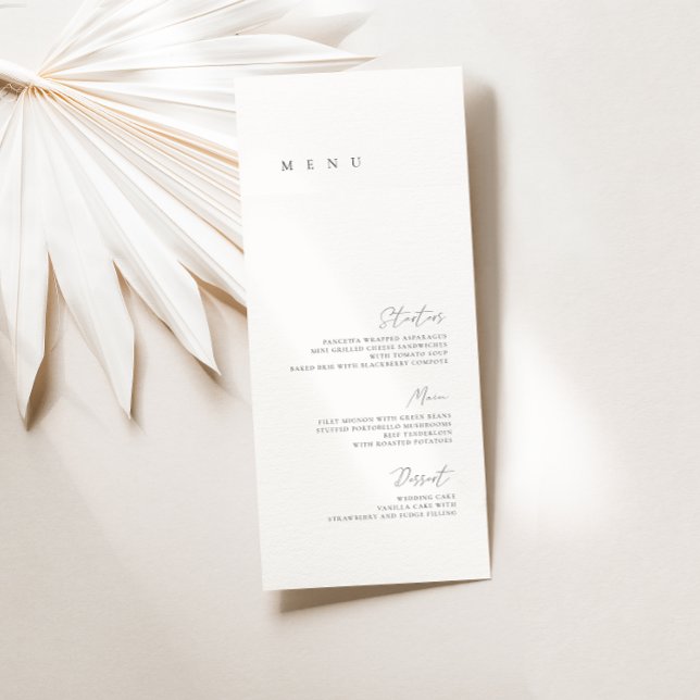 Menu Cardápio Plano de Casamento Minimalista Elegante P (Criador carregado)