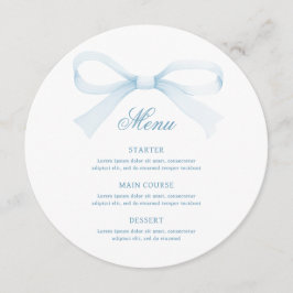 Menu Cardápio Redondo Arco Azul Aquarela