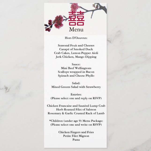 Menu Cardápio Sakura de Dupla Felicidade de Boas-vindas (Frente)