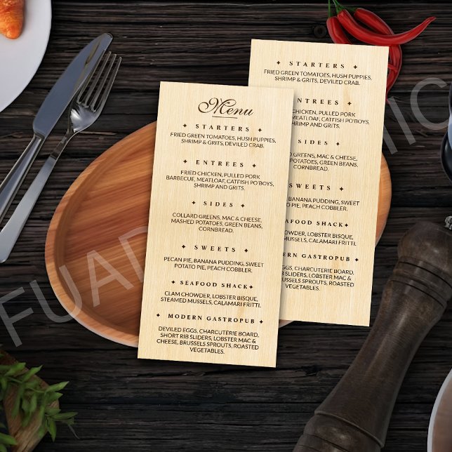 Menu Cardápio Simples de Restaurante Personalizado (Criador carregado)