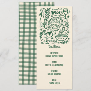 Menu Cardápio That's Amore Personalizado Com Ilustraçõe
