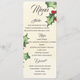Menu Cardápio Vintage Holly