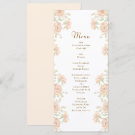 Menu Cardápios de Casamento Rosa Pêssego