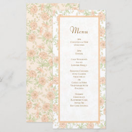 Menu Cardápios de Casamento Rosa Pêssego