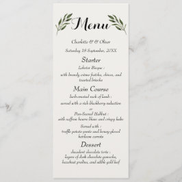 Menu Cardápios de Recepção de Casamento Botânica Elegan