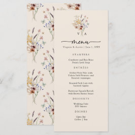 Menu Cardápios Monograma Boho
